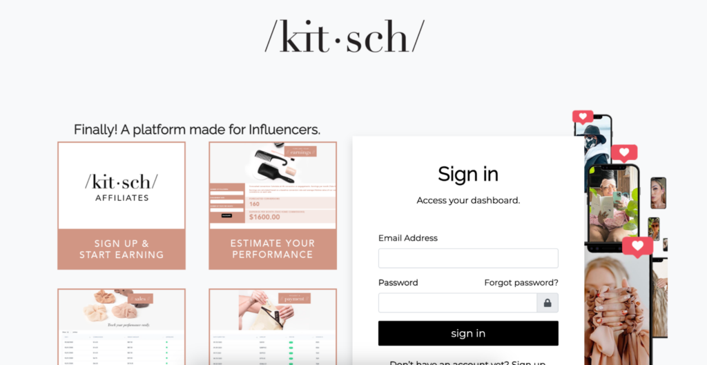Affiliate and Referral Landing Page Examples Kitsch