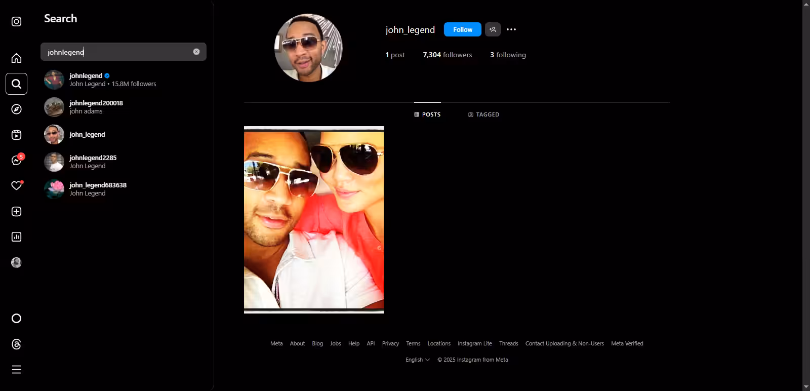 Instagram fake account