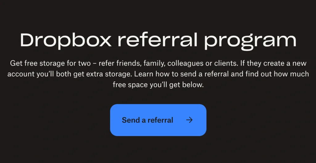 Dropbox referral program