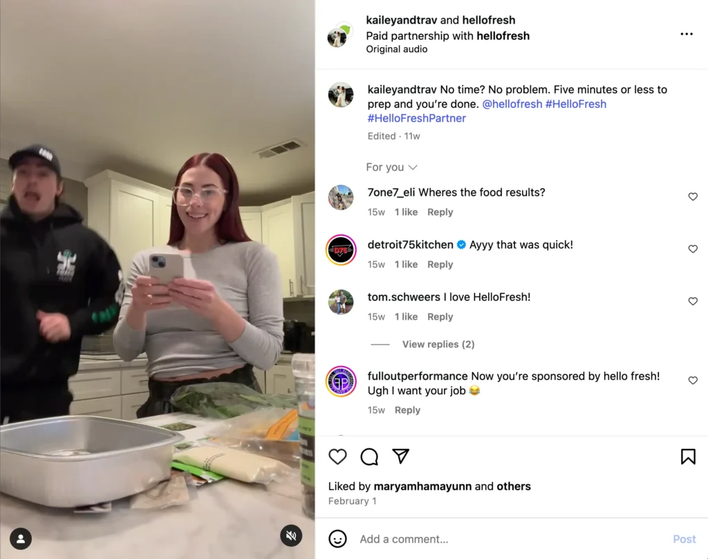 HelloFresh micro influencer campaigns