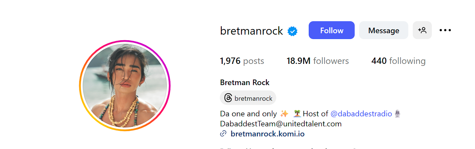 non-celebrity Instagram influencer Bretman Rock