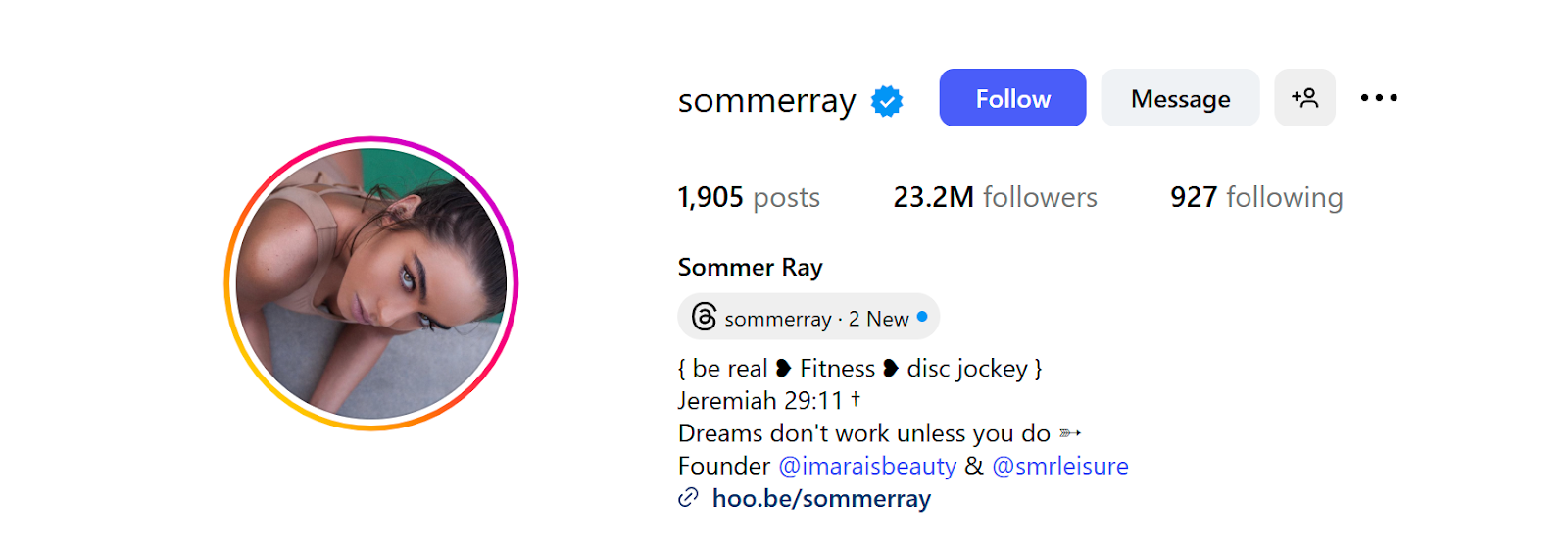 Sommer Ray Instagram influencer