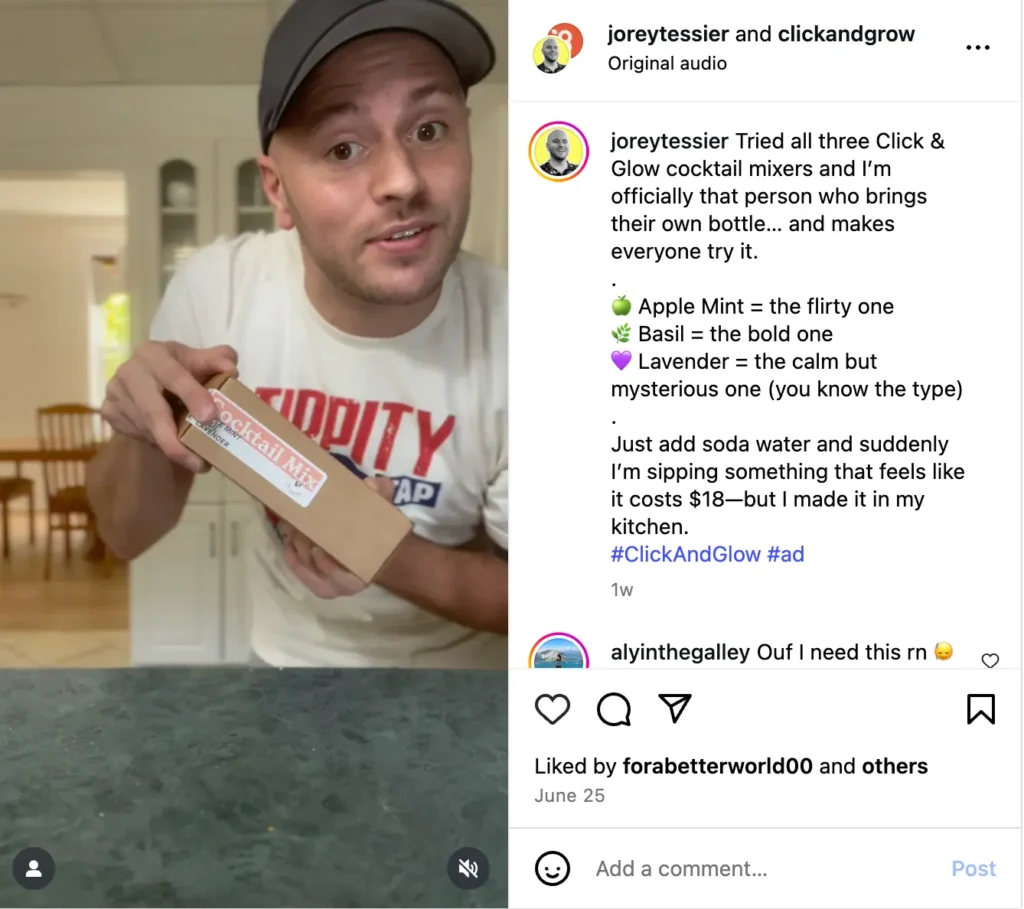 Click and Grow influencer efforts