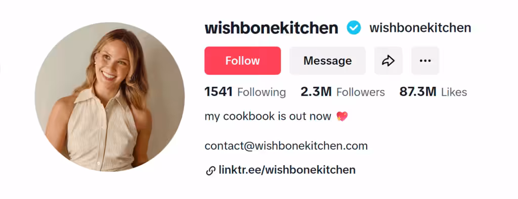 best tiktok food influencers wishbonekitchen