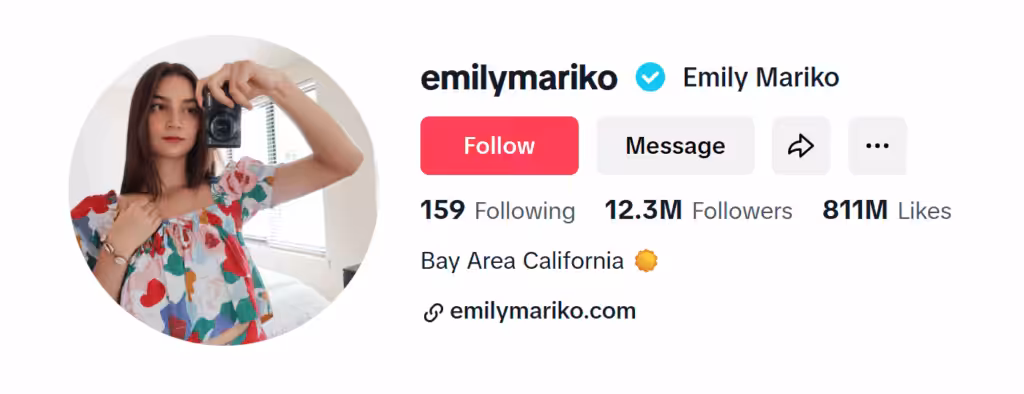 top TikTok food influencers emilymariko