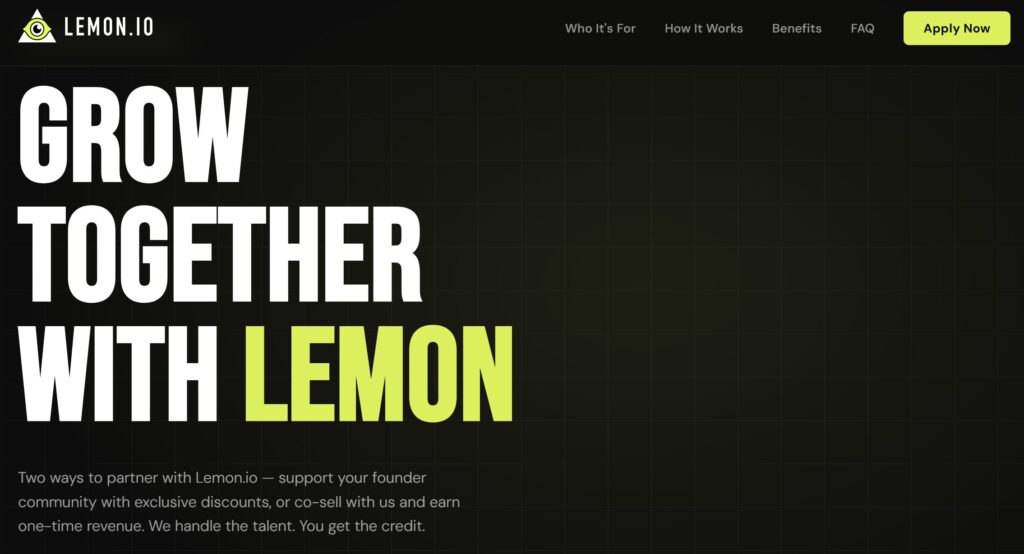 Lemon.io affiliate partner program