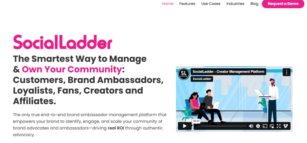 SocialLadder brand ambassador management platform