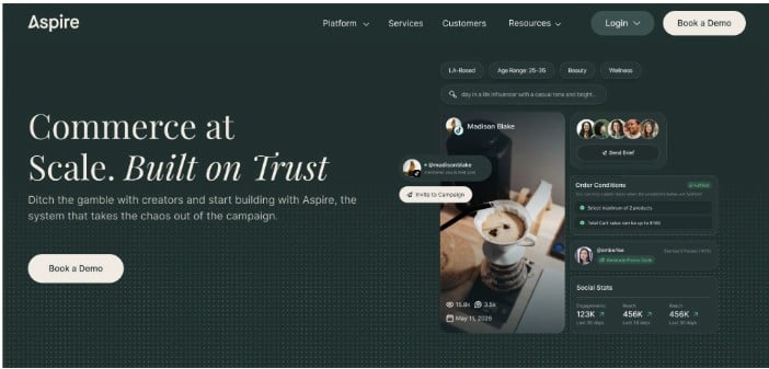 Aspire influencer marketing platform