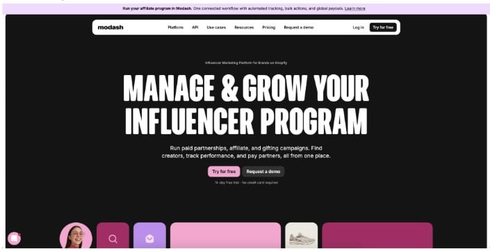 Modash AI assisted influencer marketing insights platform