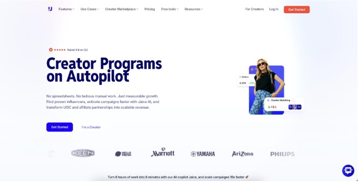 Upfluence AI powered creator programs