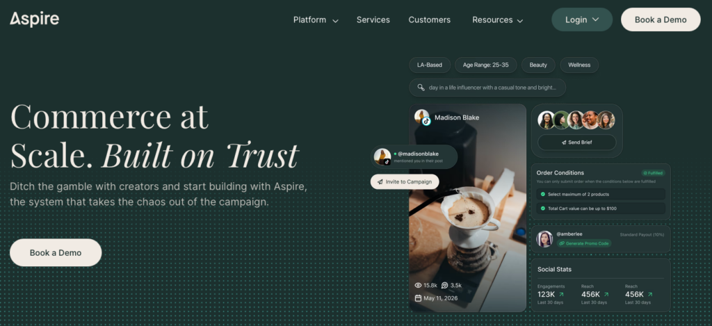 Aspire influencer discovery platform