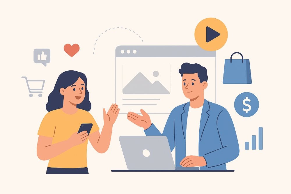 Shopify affiliate marketing for ecommerce brands, a partnership between an online store and a creator