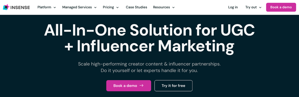 Insense solution for UGC influencer marketing