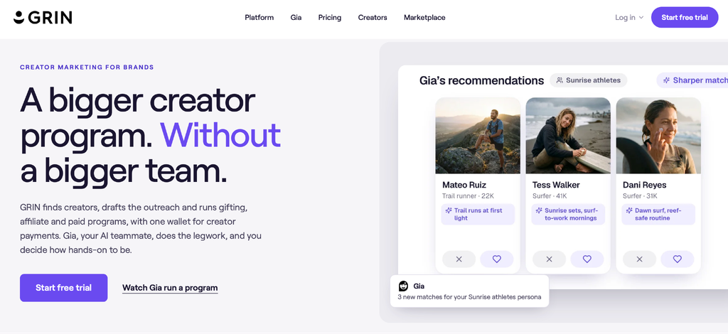 GRIN Product Seeding & Influencer Gifting Platform